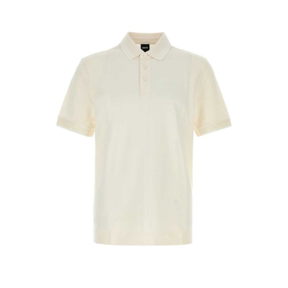 Boss Men Ivory Piquet Polo Shirt